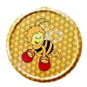10 X JAM JAR CAP LIDS TWIST OFF/ 82mm. IDEAL FOR ANY TYPE OF PRESERVES,HONEY,JAM,MARMALADE,CHYTNEYS,THE LIDS ARE ACID PROOF, (Maya The Bee 2)