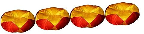 4 Stück Holzfisch Kupfer Klangkissen besticktes Kissen Gebetsschale Kissen Klangschale für Schale Klangschale Pad Gebetsschale Pad Buddhistische Schale Pad Baumwolle zum Heilen Schale Zubehör