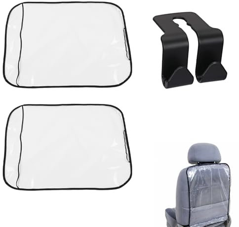 Protezioni per Sedile Posteriore Auto, Coprisedili Auto Bambini， Proteggi Sedili Auto Bambini per Lo Schienale Del Sedile Dell'Auto per Bambini,Tappetini Sporchi Impermeabili E Antipolvere,48 × 66 cm
