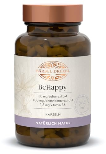 BeHappy Kapseln Wohlfühl-Komplex mit Safran, Johanniskraut und Vitamin B6 (60 Stk) Be Happy Naturheilkunde BÄRBEL DREXEL®