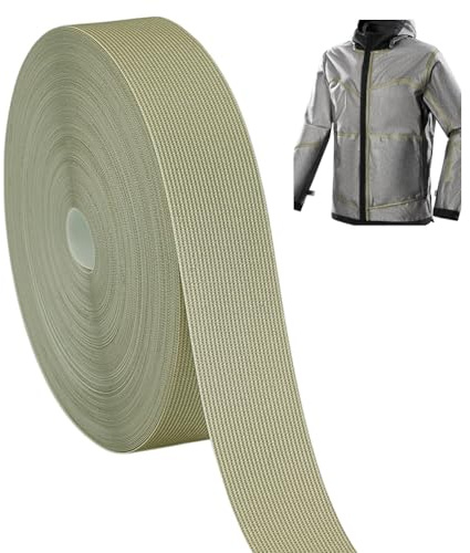AHANDMAKER 65.61 FT X 0.8 pulgadas Tela Cinta termosellada impermeable para aplicar con plancha, cinta adhesiva de tela resistente al calor para chaquetas ropa deportiva amarilla