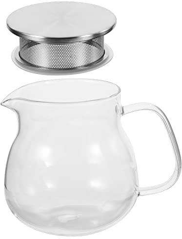 Cabilock Tetera De Portátil Tetera De Oficina Transparente Filtro Para Hogar y Trabajo Jarra De Té Resistente Al Desgaste