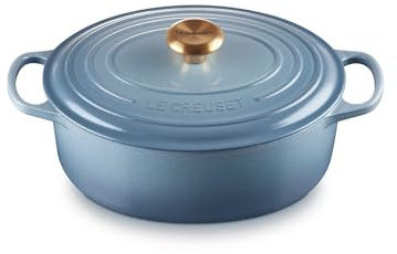 Le Creuset Cocotte oval de hierro fundido, 29 cm, 4, 7 L, Todas Las Fuentes de Calor Incl. inducción, Chambray, 21178294344441