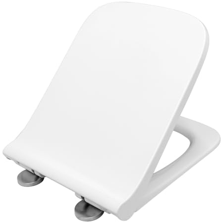 LAVITA Lago - Sedile WC antibatterico Duroplast con abbassamento automatico e chiusura rapida, adatto per WC Lavita Lago, colore: Bianco