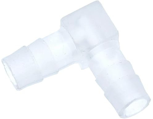 KXJSYL Tool 1pc 8/12/16mm Pagode en Plastique barbelé coude égal Type L connecteur de Tuyau raccord de Tuyau Joint de Tube for Jardin(8MM)