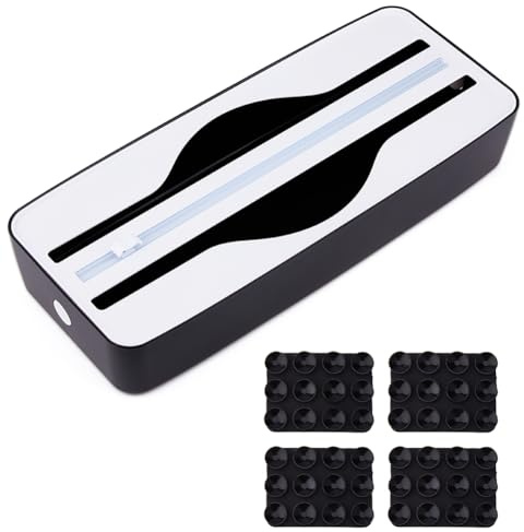 DICOSMETIC 1Pc Kunststoff Folienabroller Aluminiumfolie Spender Schneider 2in 1 Wrap Wiederverwendbare Frischhaltefolie Shneider Schwarze Lebensmittelfolien Schneider Für Aluminiumfolie