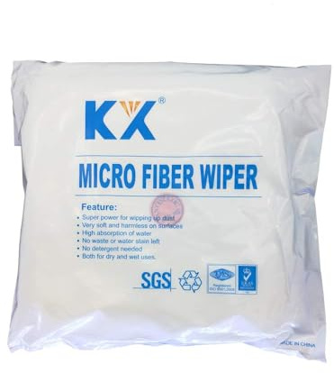 JY JUWEATHY 9x9 Inch/6x6 Inch Micro Fiber Wiper Cleaning Non Dust Cloth Cleanroom Wipers for Large Fomat Printer and Part Wiping Cloth; 100Pcs/Bag (W3008S(9x9 Inch))