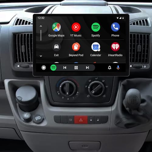 Autoradio Android 15 für FIAT Ducato Peugeot Boxer Citroën Jumper 2007–2023, 13,1 2K QLED Touch Display, 4G LTE, DSP, Wireless CarPlay Android Auto, Navigation Bluetooth, Lenkradsteuerung