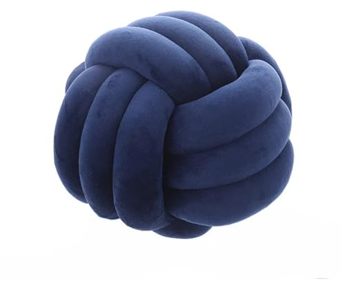 WENYAZIGUO cuscino annodato, Cuscino da tiro annodato intrecciato a mano multicolore in diverse misure(Dark Blue,20x20cm)