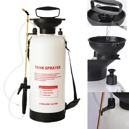 Pulverizador manual de jardín - Botella de agua a presión, dispositivo de cuidado del césped de mano, pulverizador resistente, mango ergonómico ligero, patrón de pulverización ajustable | Herramienta