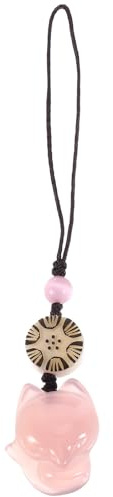 Levemolo Pendentif Téléphone en Calcédoine Rose pour Femmes, Chaîne Mobile Créative Design Délicat et Finition Soignée, pour Thanksgiving ou Toute Occasion