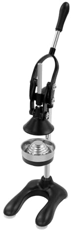 Spremiagrumi manuale in acciaio inox, spremiagrumi manuale con testa a punta e piatta, per limone, arancia, pompelmo, stabile, silenzioso e facile da pulire, nero