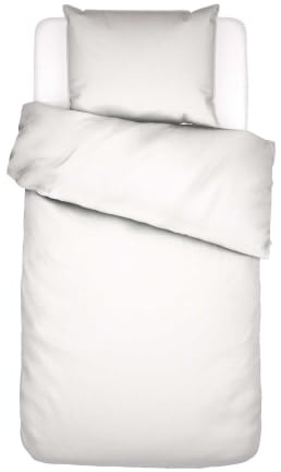 ESSENZA Bettwäsche Minte Weiß, 135x200 cm + 1x 80x80 cm - 100% Baumwollsatin 300TC - Uni