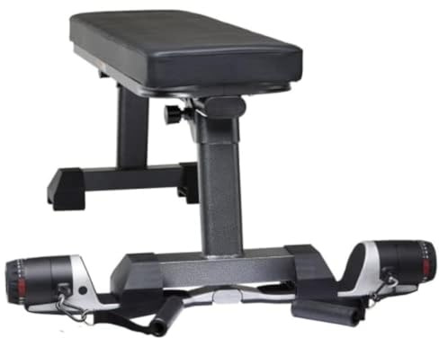 MAXPRO Faltbare Fitnessbank, Gesamtbelastbarkeit von 340 kg, verbesserte Stabilität und Komfort, Trainingsgeräte, MAXPRO SmartConnect-Kabel, Heim-Fitnessstudio separat erhältlich