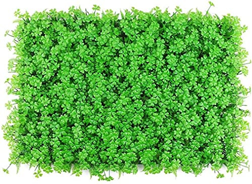 Recinzione di edera artificiale pannelli di siepi artificiali Pannelli Sfondo decorativo per giardino Cortile Trifoglio Pannello artificiale verde Muro di piante finte Schermo di recinzione di edera E