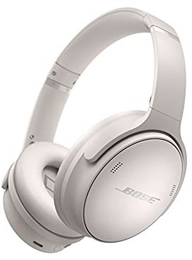 Bose QuietComfort 45 Noise Canceling Bluetooth Headphones (White Smoke) (Renewed)