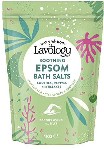 Epsom Bath Salts by Lavology - 1kg - All Natural Ingredients - Soothing, Relaxing