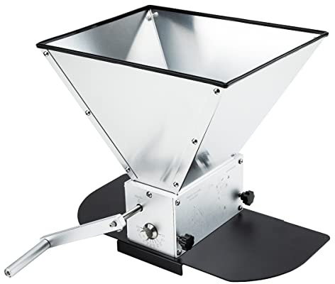 Brewland Grain Mill Pro with 3 Rollers 13LB Hopper and Steel Metal Base, Brewing for Grain Malt Barley, Malt Mill for Homebrew Beer, Grain Crusher Grinder, Fit Electric Drill