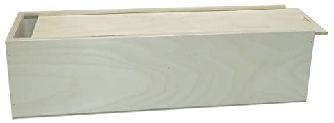 Scatola regalo in legno – Scatola regalo ideale – Scatola di legno con coperchio – Scatola in legno compensato di betulla – Cassetta degli attrezzi – Cassetta del vino (341 x 86 x 86 mm)