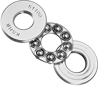 QUARKZMAN Einweg Axial Kugellager 10mm x 24mm x 9mm Chromstahl | 1 Stück, Einreihige Walze, Für Aufzüge und Formenbau