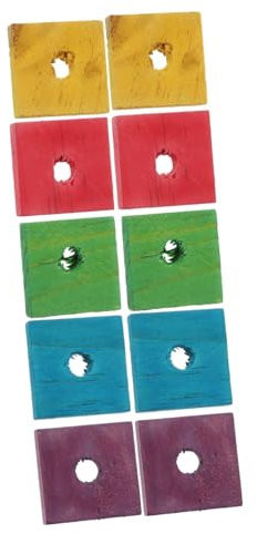 VANZACK 50 Pièces Jouet à Mordre pour Perroquet Copeaux De Bois Jouet pour Oiseau Soi-même pour Perroquet Pendentif pour Petit Oiseau