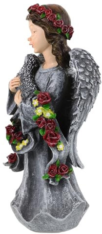 MOBUTOFU Figurine Ange Résine avec Ailes Statue Décorative De Bureau pour Maison Jardin Artisanat Art Résine pour Embellir Votre Intérieur