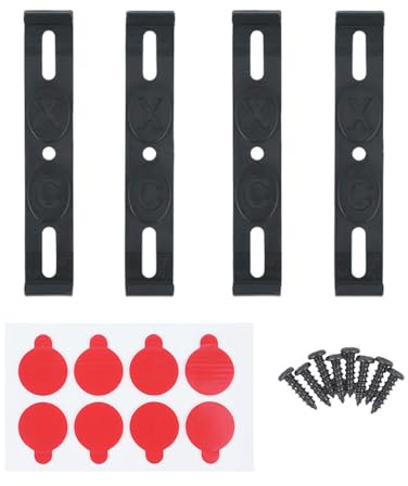 Laroal 4 pezzi Porta targa auto senza cornice 118x19mm Fissaggi targa universale Clip targa Staffa Porta targa
