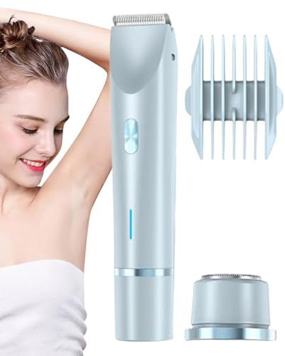 Bikini-Trimmer Für Damen, Doppelkopf-Rasierer, Elektrischer Rasierer, Schnurloser Körperrasierer, Tragbarer Körperhaarschneider Für Die Körperpflege Von Frauen, Nass- Und Trockenpflegegerät