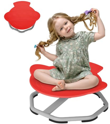 TaFoyu Silla Sensorial Autismo Productos Sensoriales Juguetes Sensoriales Silla Sensorial Giratoria Autismo (Rojo)
