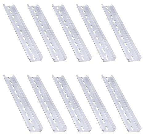 FINELYCR 10 Pezzi Guide per Cassetti, 20 X 3,5 X 0,75 cm Barra Din, Alluminio Guida Din, Buona Resistenza All'ossidazione, Non Facile da Invecchiare, Guide in Metallo per Interruttori, Relè, Morsetti