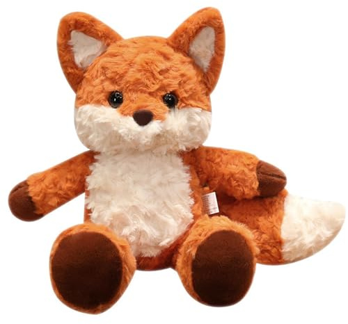 TOPLITHE Fuchs Plüschtier, Flauschiges Fuchs Puppenspielzeug Kuscheltier Kissen for Kinder Mädchen Jungen Geburtstagsgeschenk(35cm)