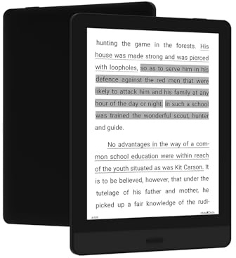 Bigme Liseuse électronique, écran E-Ink de 15,24 cm, 10 outils de lecture, Quad-Core 1,8 GHz, Wi-Fi, Bluetooth, extension de mémoire de 1 To, noir