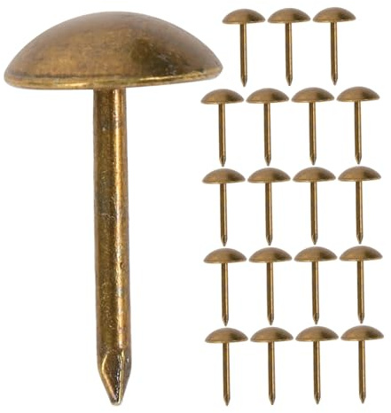 FONDOTIN 100 pezzi Chiodi per Mobili Antichi Stile Vintage Testa Rotonda in Bronzo Anticato per Porte e Arredi Decorativi Facili da Installare