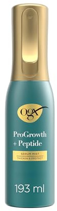 OGX ProGrowth Plus Peptide Sérum Spray protecteur contre la chaleur Épaissit instantanément les cheveux de la racine à la pointe et protège contre la casse pour des cheveux visiblement plus épais et