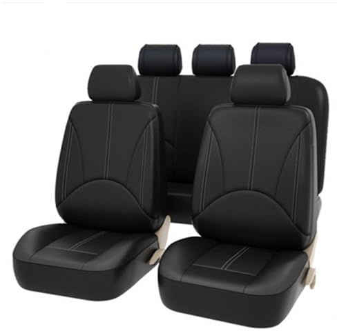 HHCVLUZI Auto Sitzbezüge Sets Für KIA Sportage III (SL) 2010-2016,5 Sitzer Allwetter Vorder Und Rücksitze Autositz Schonbezug Atmungsaktiv Auto-Zubehör Innenraum,Black