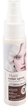 Saluaqui Spray de Teinture Temporaire pour Cheveux Blancs, pour Hommes et Femmes, Couleur Vive, Lavable, Séchage Rapide, Non Gras, avec une Couverture Uniforme pour Halloween, Fête,