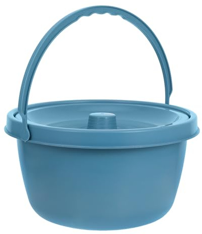 ABOOFAN Bedside Commode Bucket Travel Potty Urinal Pot Pee Container Men Lightweight Plastic Bucket with Lid Comfortable Design Compact and Portable Design Secure and Stable for Camping