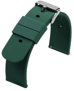 yangfangmei 18 Mm 20 22 24 Silikonrem Med Snabbkoppling Lämplig For Omega Gummirem Candy Color Herr Och Dam Ersättningsrem Klocktillbehör(Green,24mm)