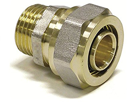 connecteur droit 16 mm - 1/2 mâle - Ajustement de compression, raccords, Type : Pex-al-pex