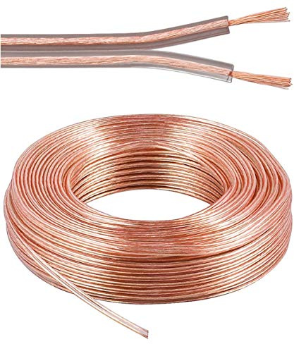 PremiumCord Cable de Cobre 100% CU, Cable de Altavoz, 20Hz-20kHz, 100 W, 2x1,5 mm², 10 m
