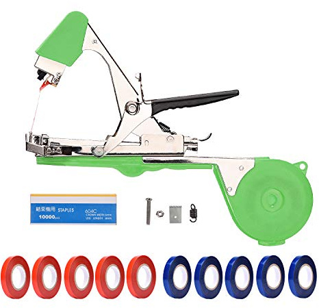 Jajadeal Pince à Lier pour Vigne, Machine À Taper Nouer Branches, pour Tomates Vignobles Arbres Fruitiers Légumes Fleurs Plantes, Outil de Jardinage À Attacher Branche - Tying Tape Tool