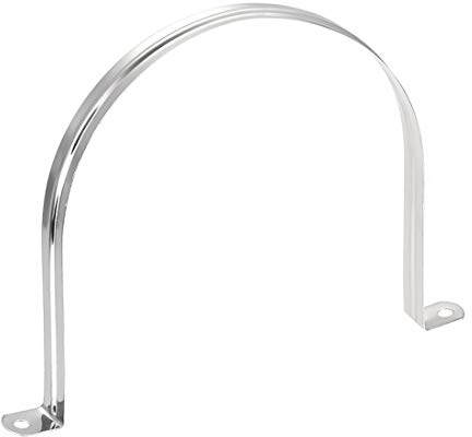 sourcing map 4Stk.Spannrohrclip Klemme 2 Loch Rohrbänder 150 mm (5,9 ) starres Rohrband 201 Edelstahl