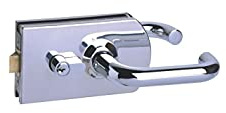 Serrure de milieu p-porte verre pene dt 1-2t inox po