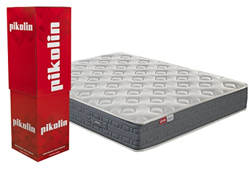 PIKOLIN Colchón Sostenible Muelles Ensacados con Viscofoam 28cm | Confort Alto | Independencia de Lechos | Alta Transpirabilidad | Firmeza Media y Tejido Seaqual | Modelo Galeón | 105x190