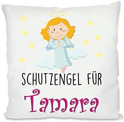 SCHUTZENGEL FÜR... KISSEN |GLÜCKSBRINGER |PERSONALISIERTES GESCHENK KISSEN MIT NAMEN| Fotokissen | Motivkissen | bedrucktes Kissen | Kissen | Kuschelkissen | Deko Kissenbezug (mit Kissenfüllung)