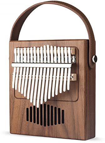YXSH Tragbares Klavier 17-Tasten Daumenklavier Aus Furnier Hochwertiges Holz Mahagoni Korpusinstrument