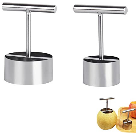 chislim 2 Pcs Apple Corer,Stainless Steel Pear Corer,Fruit Corer Tool,Kitchen Fruit Corer Set for Pears,Apples,Vegetables