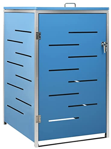 Bussandri Exclusive - Mülltonnenbox für 1 Tonne 69x77,5x115 cm Edelstahl