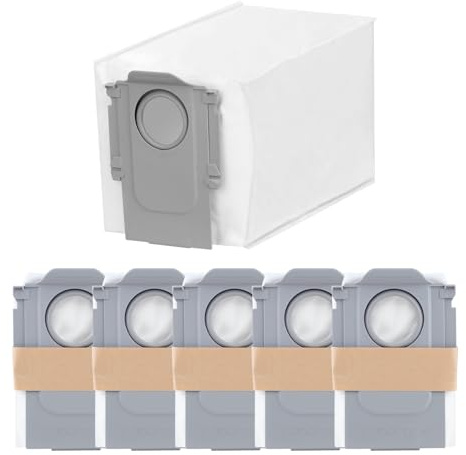 roborock 6 Packs Disposable Dust Bags for QV35A, Saros10series, QrevoEdgeS5A, QrevoCurv2Flow, QrevoCurv CurvX S5X, QrevoSlim, S8MaxVUltra, S8MaxUltra, QrevoMaxV,QrevoEdge, QRevo series Robot Vacuum