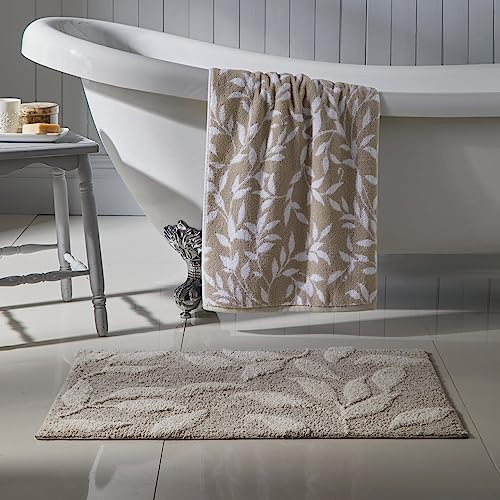 Dreams & Drapes Sandringham Badematte, 100% Baumwolle, 50 x 80 cm, naturfarben, Natur